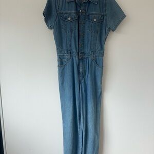Levi's Light Blue Denim Jumpsuit - Short Sleeve